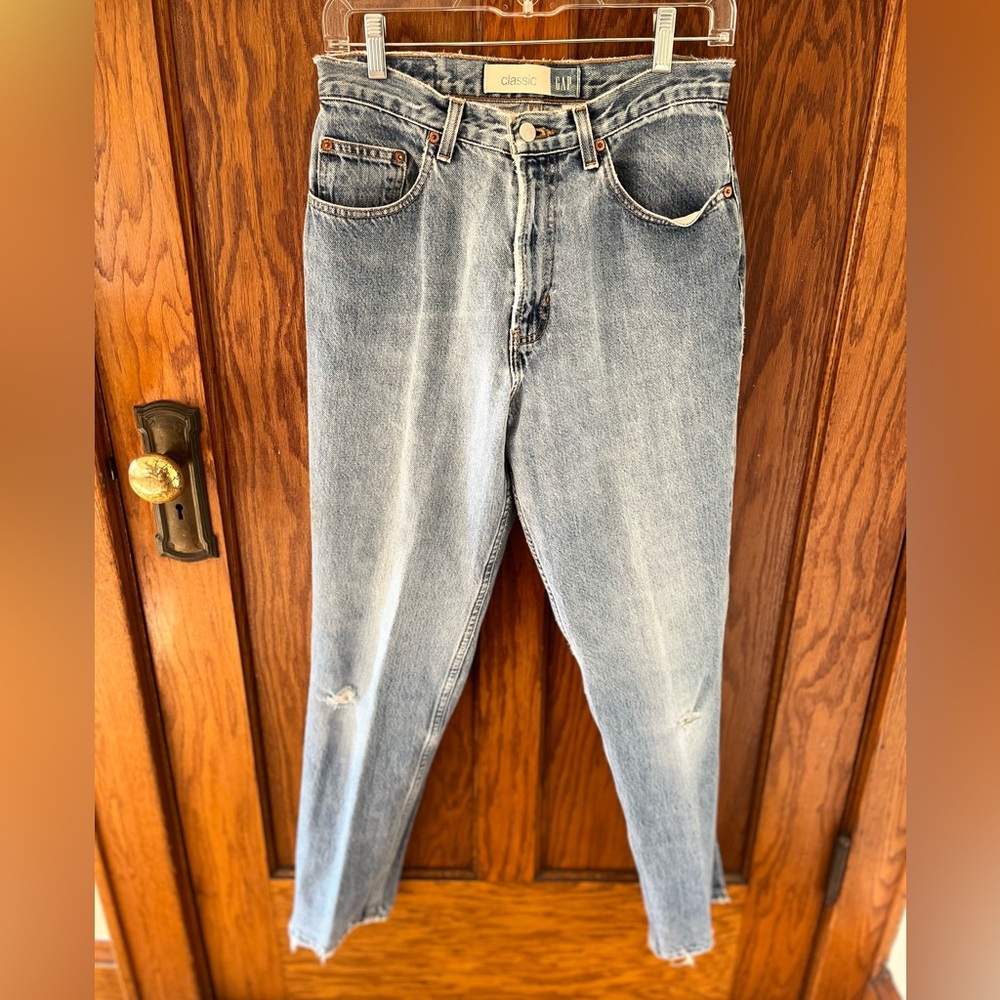Vintage Gap Jeans Classic Fit Straight Leg Light Wash Cotton Jeans Sz 10 GUC 90s